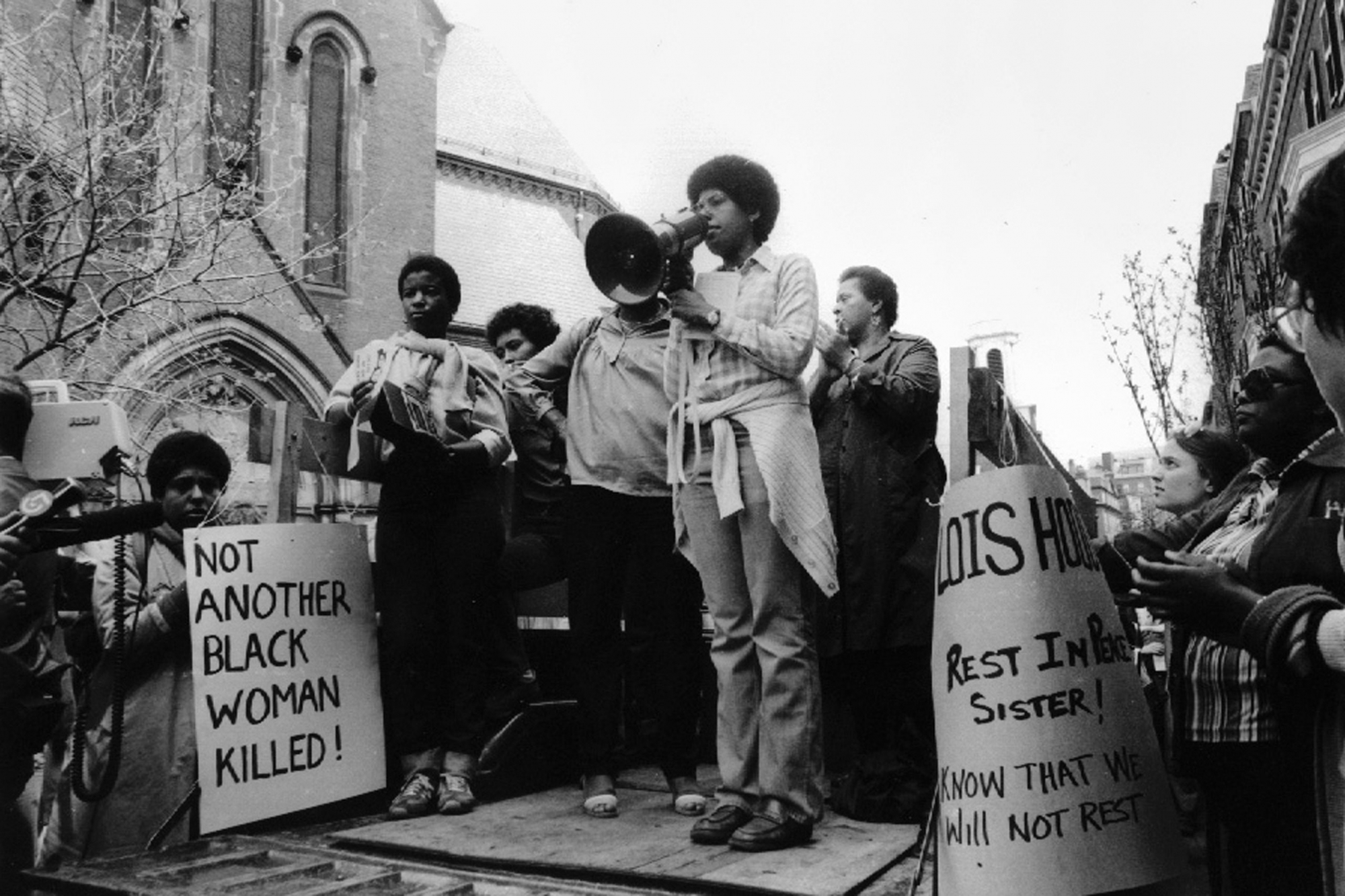 The Combahee River Collective protesting the murders of 9 women, April 1979